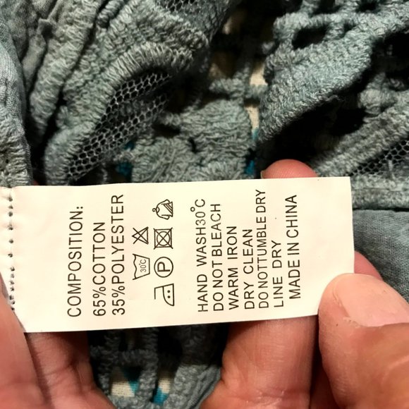 Simply Couture Sheer Long Sleeve Crochet Mesh Top/Cover Up, Women's Size XL - Picture 6 of 8